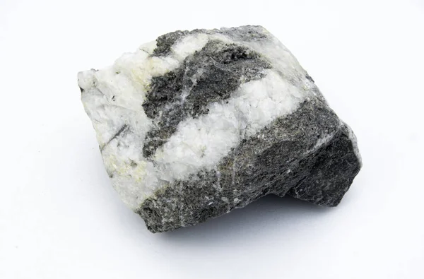 Vein Quartz Rock Isolated White Background — Φωτογραφία Αρχείου