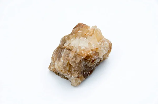 Calcite Mineral Isolated White Background — Stok fotoğraf