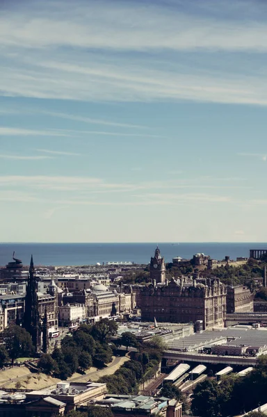 Skoçya Nın Başkenti Edinburgh Şehir Manzarası — Stok fotoğraf