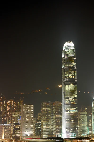 Gece hong Kong'un cityscape — Stok fotoğraf