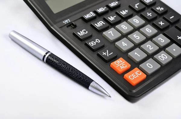 Pen and calculator Stok Resim