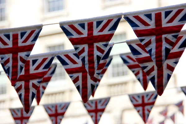 Union Jack British bunting — Stock Photo, Image