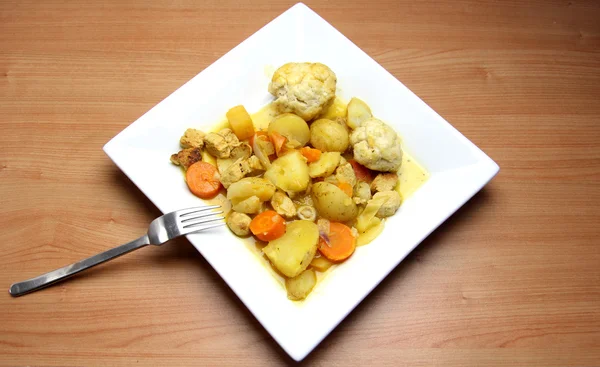 Vegetarian Dumpling and fake chicken stew — Stock Photo, Image