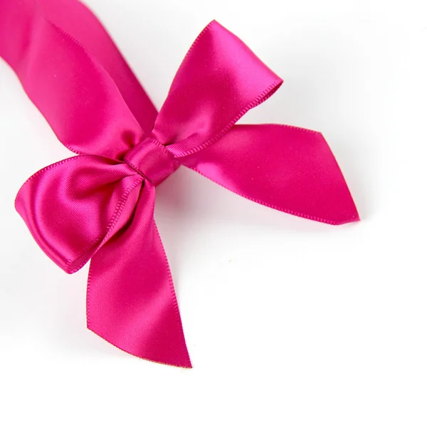 Pink Satin Bow — Stock Photo, Image