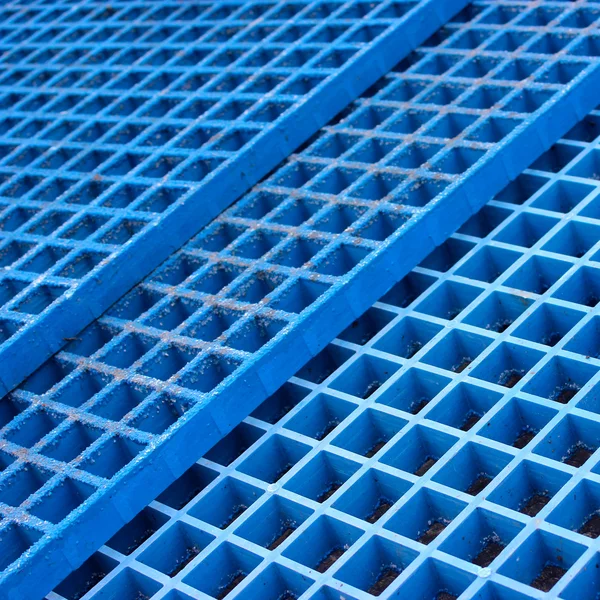 Industrial Blue Plastic Stacks Royalty Free Stock Images