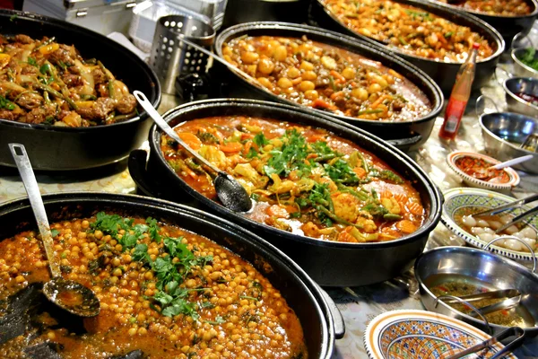 Market Stall Cooked food take away restaurant — Stock Photo, Image