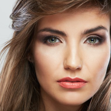 kadın yüz saç hareket ile