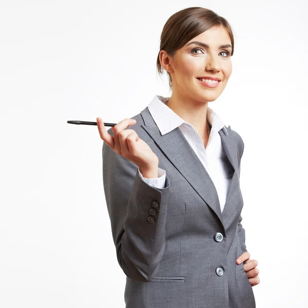 Mujer de negocios retrato aislado en blanco —  Fotos de Stock