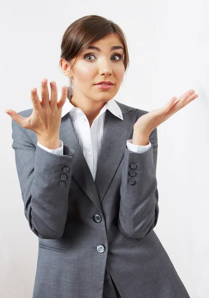 Portrait de femme d'affaires isolé sur blanc — Photo