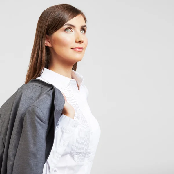 Zakelijke vrouw portret geïsoleerd op wit — Stockfoto