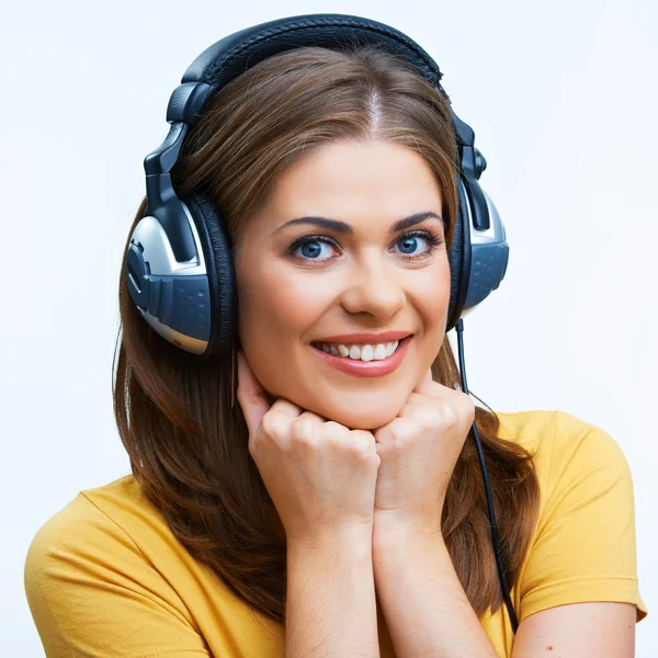 Girl listening music — Stock Photo, Image