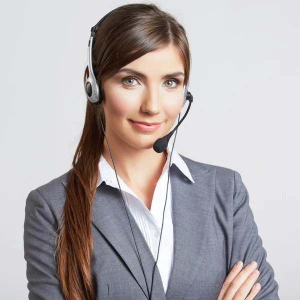 Portrait de femme d'affaires isolé sur blanc — Photo