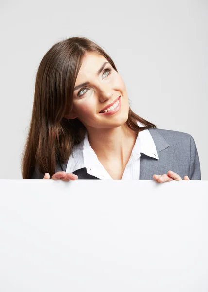 Zakelijke vrouw portret geïsoleerd op wit — Stockfoto