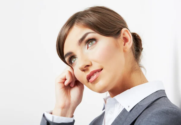 Business woman portrait isolated on white — Stock Photo, Image