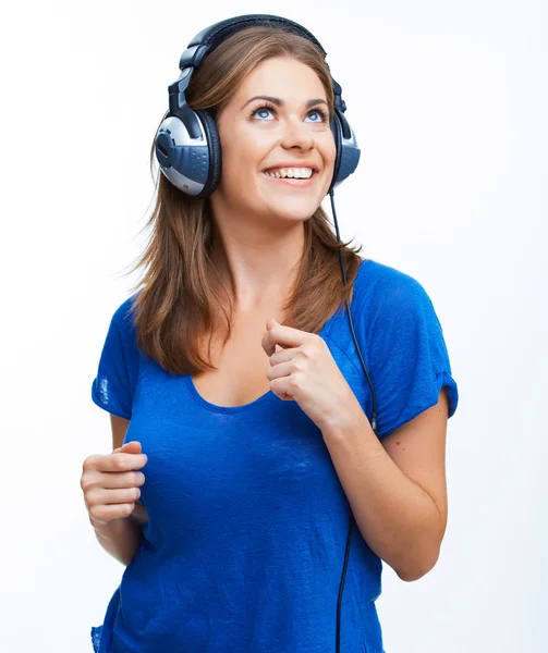 Music teenager girl dancing — Stock Photo, Image