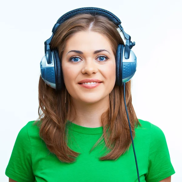 Music woman portrait — Stock Photo, Image