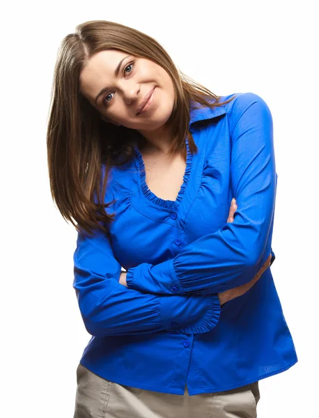 Happy woman isolated portrait — Stock Photo, Image