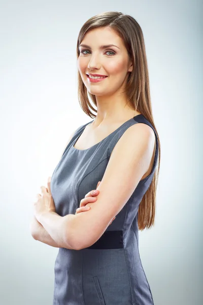 Jonge glimlachende zakenvrouw — Stockfoto