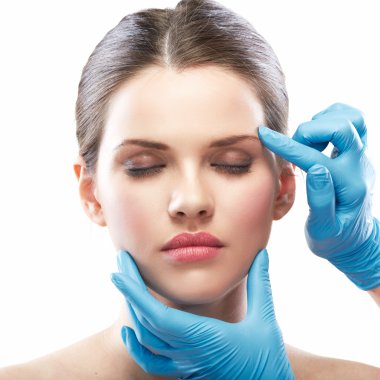 güzellik kadın yüz cerrahisi kapatmak dikey.