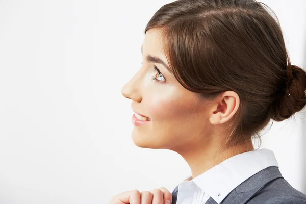 Zakelijke vrouw portret geïsoleerd op wit — Stockfoto