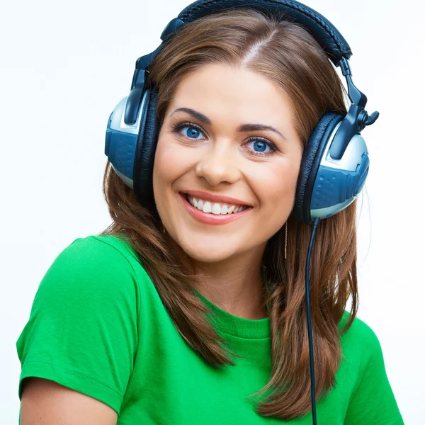 Music woman portrait — Stock Photo, Image