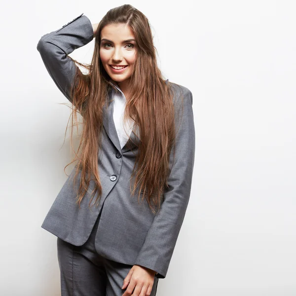 Mujer de negocios retrato aislado en blanco — Foto de Stock