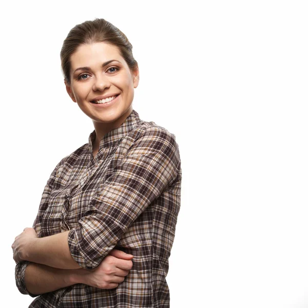 Mujer feliz retrato aislado — Foto de Stock