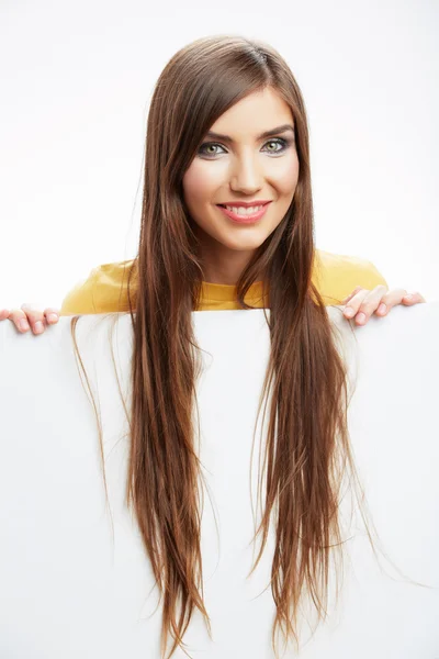 Mujer joven retrato aislado , — Foto de Stock