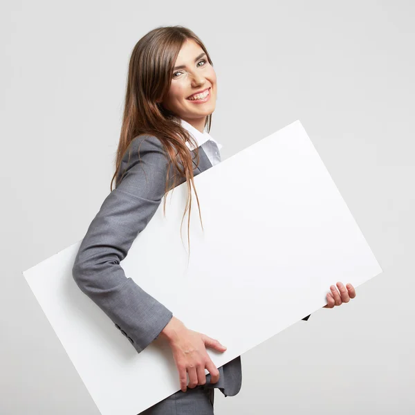 Business kvinna stående isolerad på vit — Stockfoto