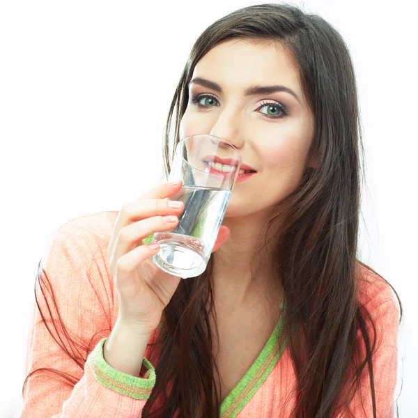 Woman drinking water — Stock Photo, Image