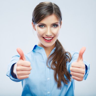 iş kadın parmağını göster