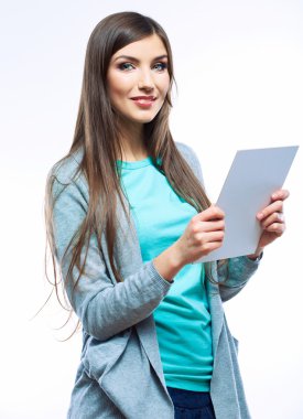 kadın holding boş kağıt