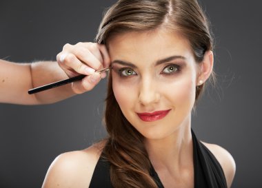 kadın uzun saçlı portre