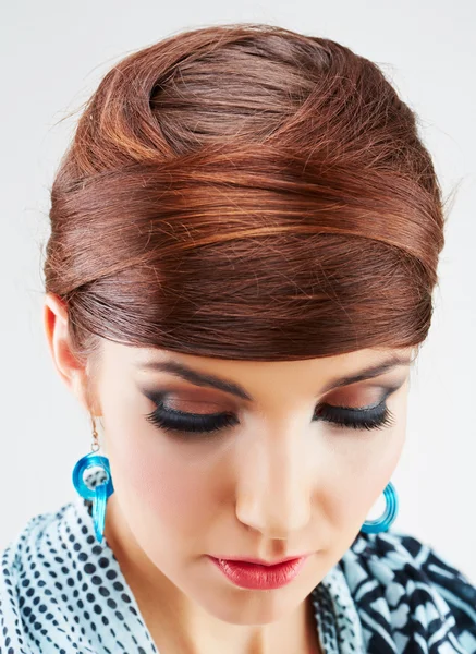 Close up portrait of woman in asian clothes — Stock Photo, Image