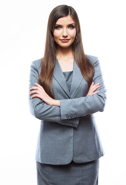 Portrait of business woman with folded arms — Stock Photo, Image