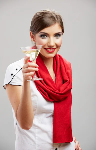 Frau mit Cocktailglas — Stockfoto