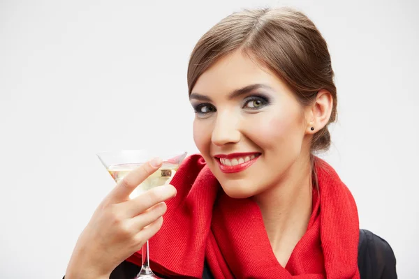 Woman with cocktail glass — Stock Photo, Image