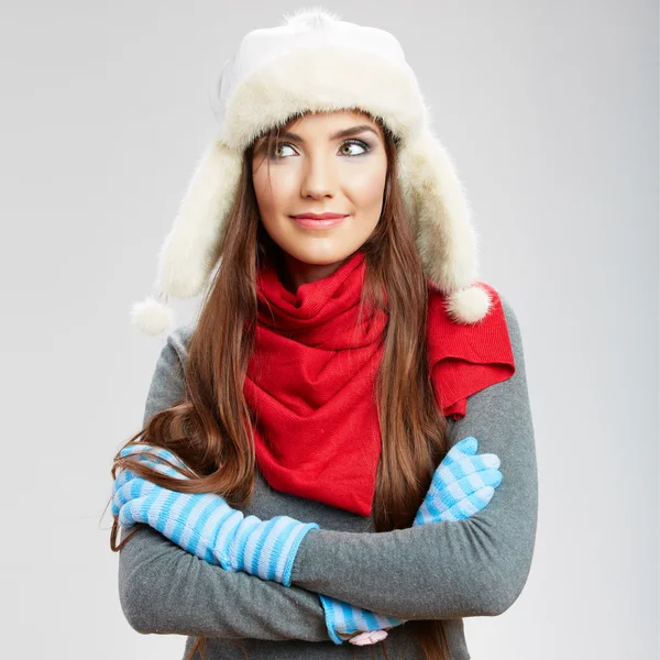 Winter style portrait of woman — Stock Photo, Image