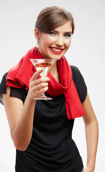 Vrouw met cocktailglas — Stockfoto