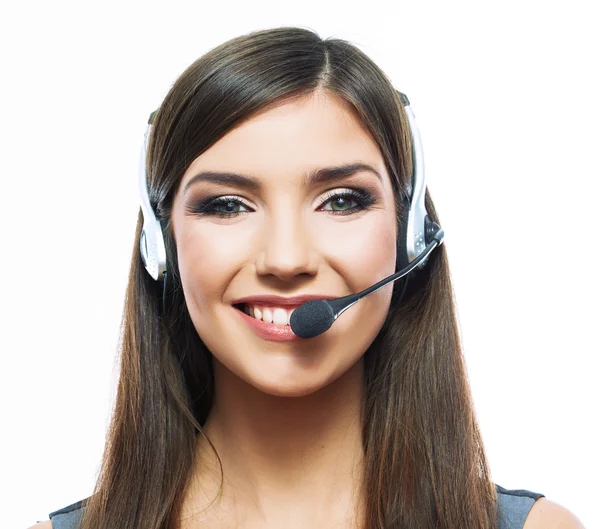 Close up portrait of customer service worker — Stock Photo, Image