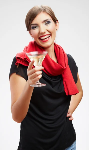 Woman with cocktail glass — Stock Photo, Image