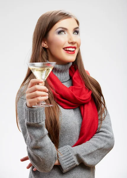 Vrouw met cocktailglas — Stockfoto