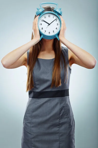 Mujer de negocios con concepto de tiempo — Foto de Stock