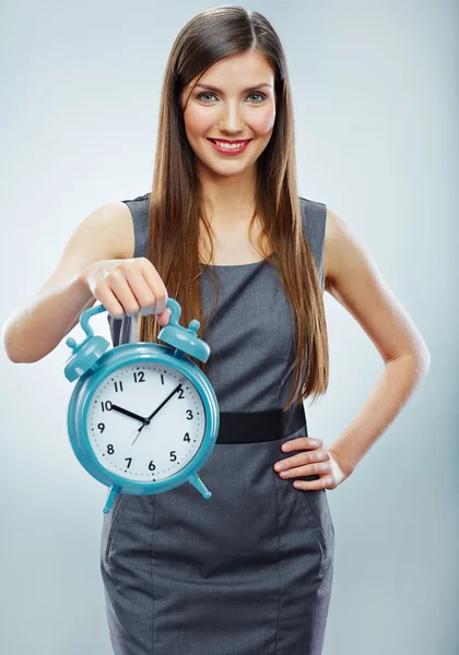 Mulher de negócios com conceito de tempo — Fotografia de Stock