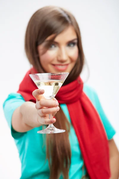 Woman with cocktail glass — Stock Photo, Image