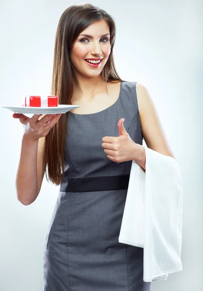 Woman showing business concept — Stock Photo, Image