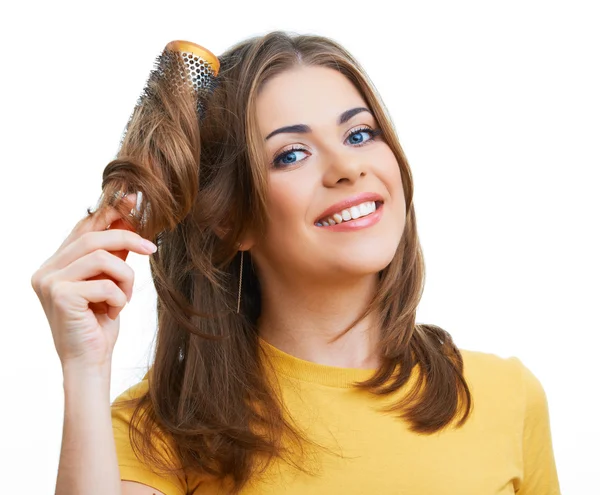 Žena vlasy styl portrét — Stock fotografie