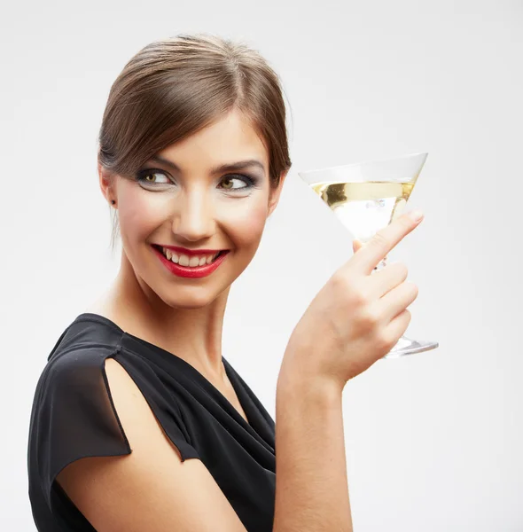 Woman with cocktail glass Stock Photo