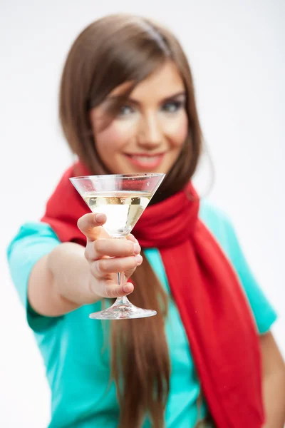 Woman with cocktail glass Stock Image