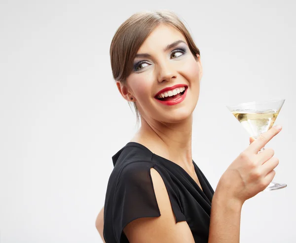 Woman with cocktail glass Stock Picture